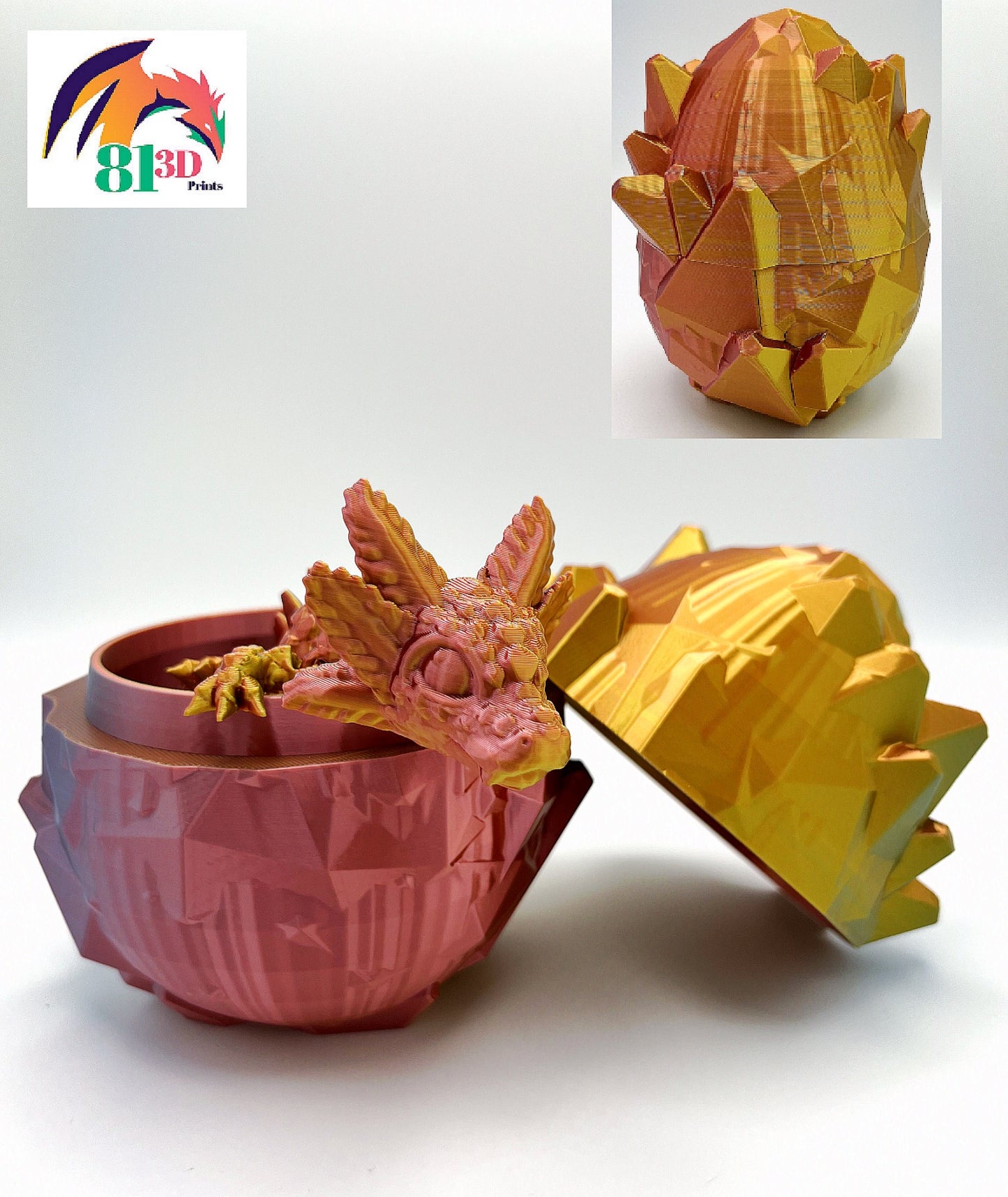 Axolotl Dragon and Crystal Egg Set
