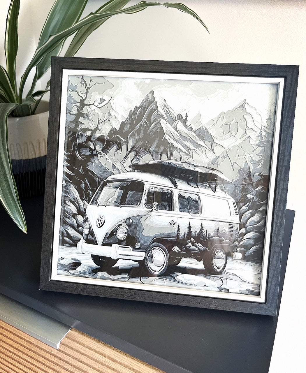 Textured 3D Printed Picture - VW Camper Van