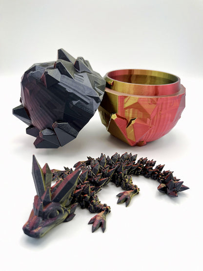 Crystal Dragon and Crystal Egg Set