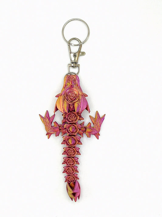 Rose Dragon Keyring