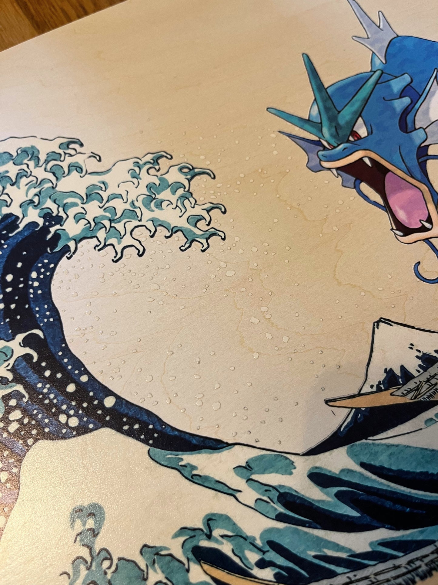 "The Wave Spin Off" Wooden Picture